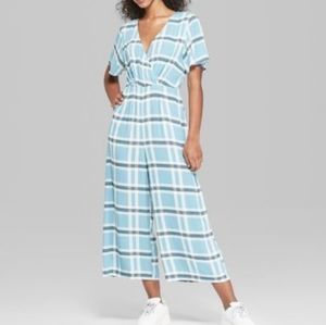 Wild Fabel plaid jumpsuit